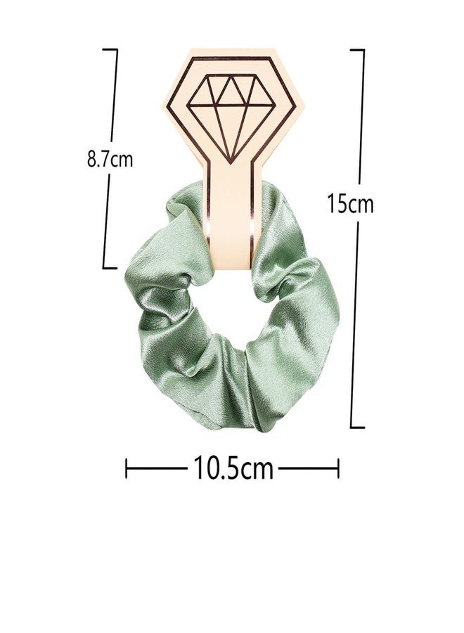 OWITER Satin Bridesmaid Scrunchies Bachelorette Hair Ties Set of 6 Bridal Shower No Damage Hairties ideas Gift for Wedding Party (sage) - Image 3
